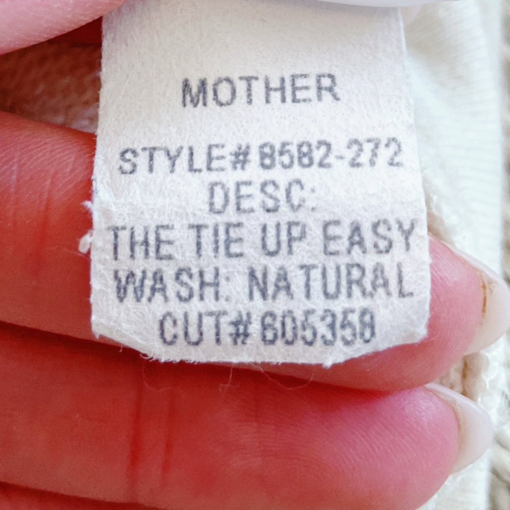 MOTHER Cream Lace-Up V-Neck Sweater - Picture 7 of 12